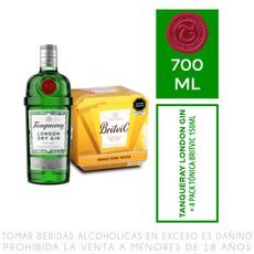 Gin-Tanqueray-London-Dry-Botella-700ml-Fourpack-Agua-T-nica-Britvic-Lata-150ml-1-351663584