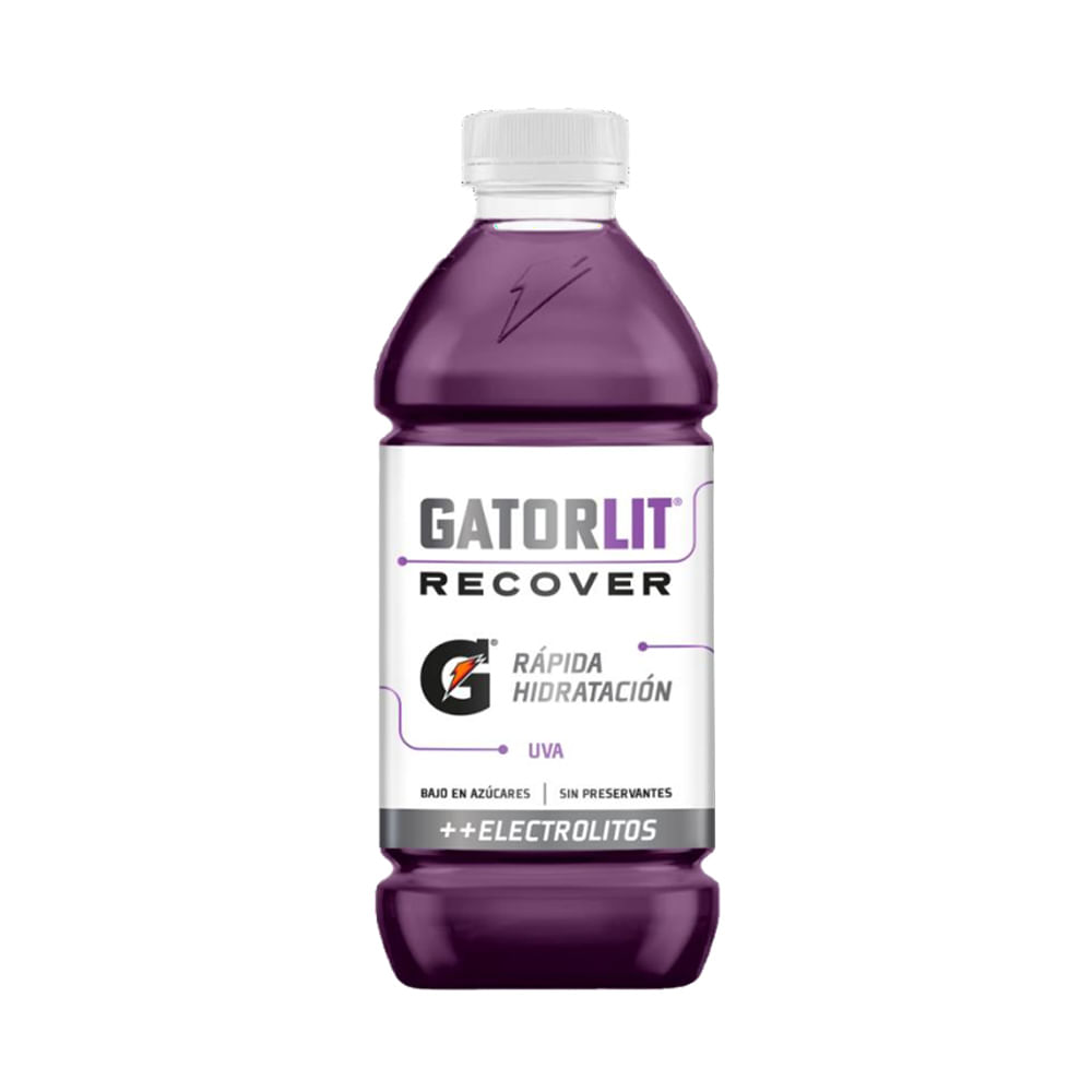 Bebida Rehidratante Gatorlit Recover Uva Botella 591ml