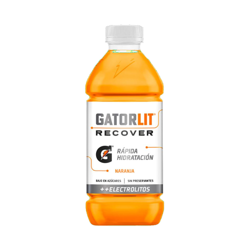Bebida Rehidratante Gatorlit Recover Naranja Botella 591ml