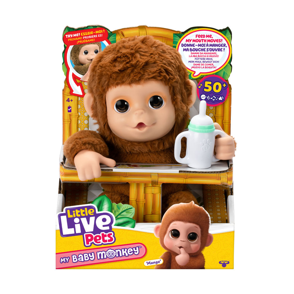 Muñeco Interactivo Little Live Pets My Baby Monkey