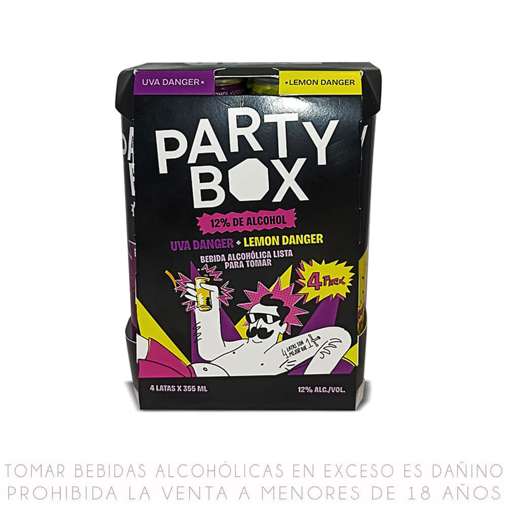 Pack Party Box Bebida RTD: Uva Danger + Lemon Danger