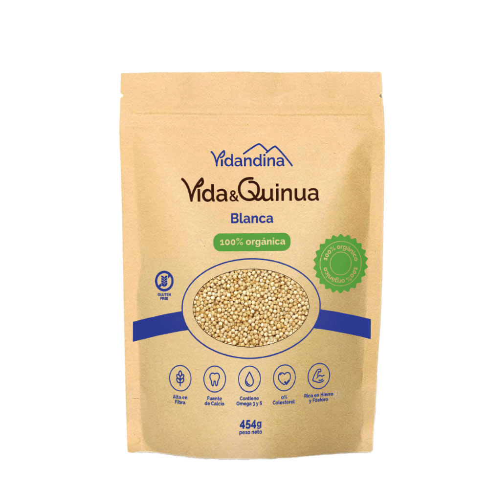 Quinua Blanca Orgánica Vidandina Doypack 454 g