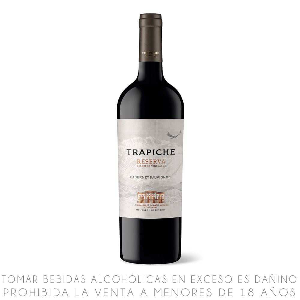 Vino Tinto Cabernet Sauvignon Trapiche Reserva Botella 750ml