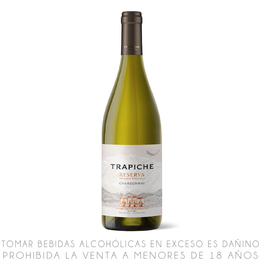 Vino Blanco Chardonnay Trapiche Reserva Botella 750ml