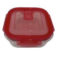 Contenedor Krea Hermético Vidrio Cuadrado 0.75L