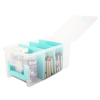 Caja Krea Organizadora Transparente 4 Divisiones Color