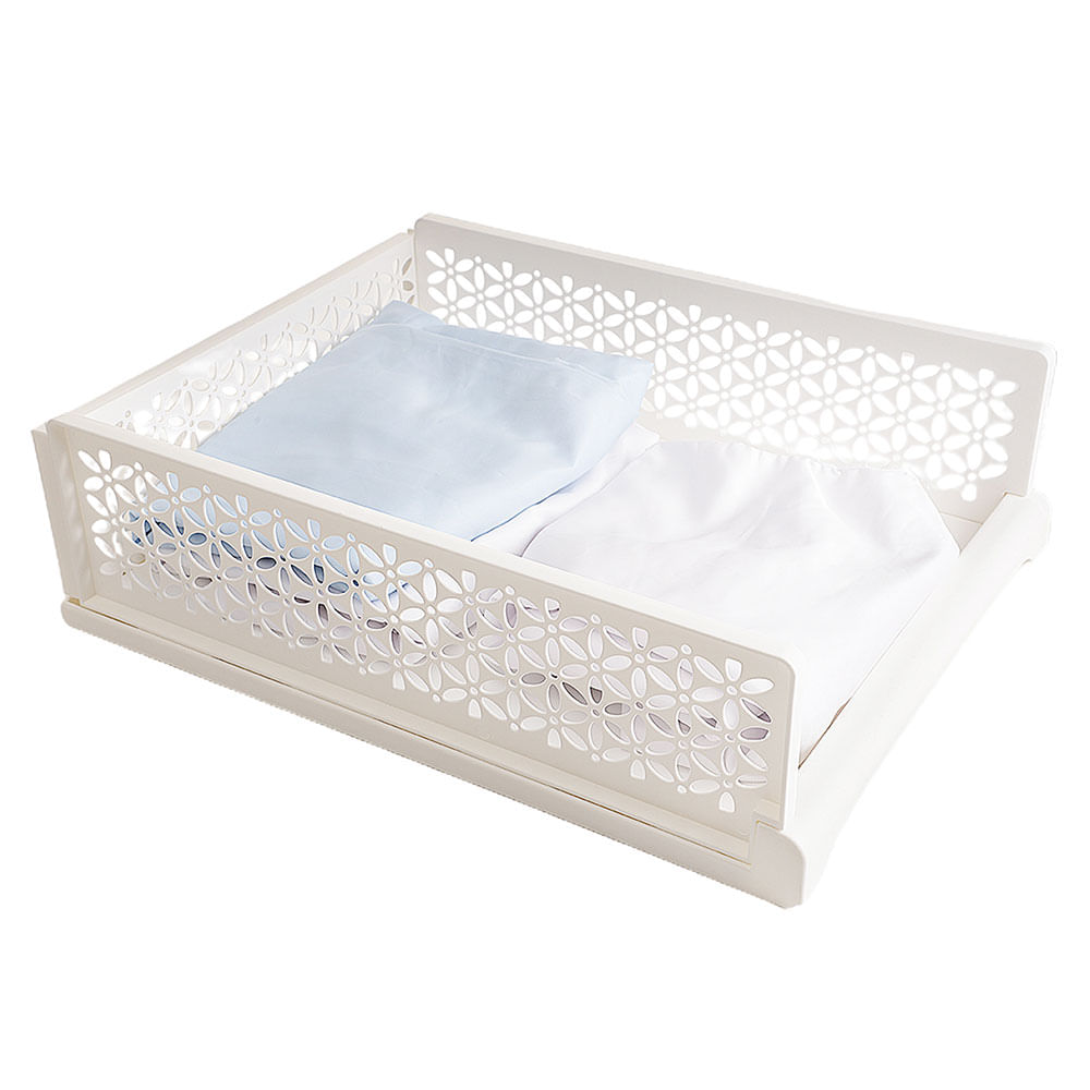 Organizadora Plástico Krea Plegable Apilable Calado Bajo