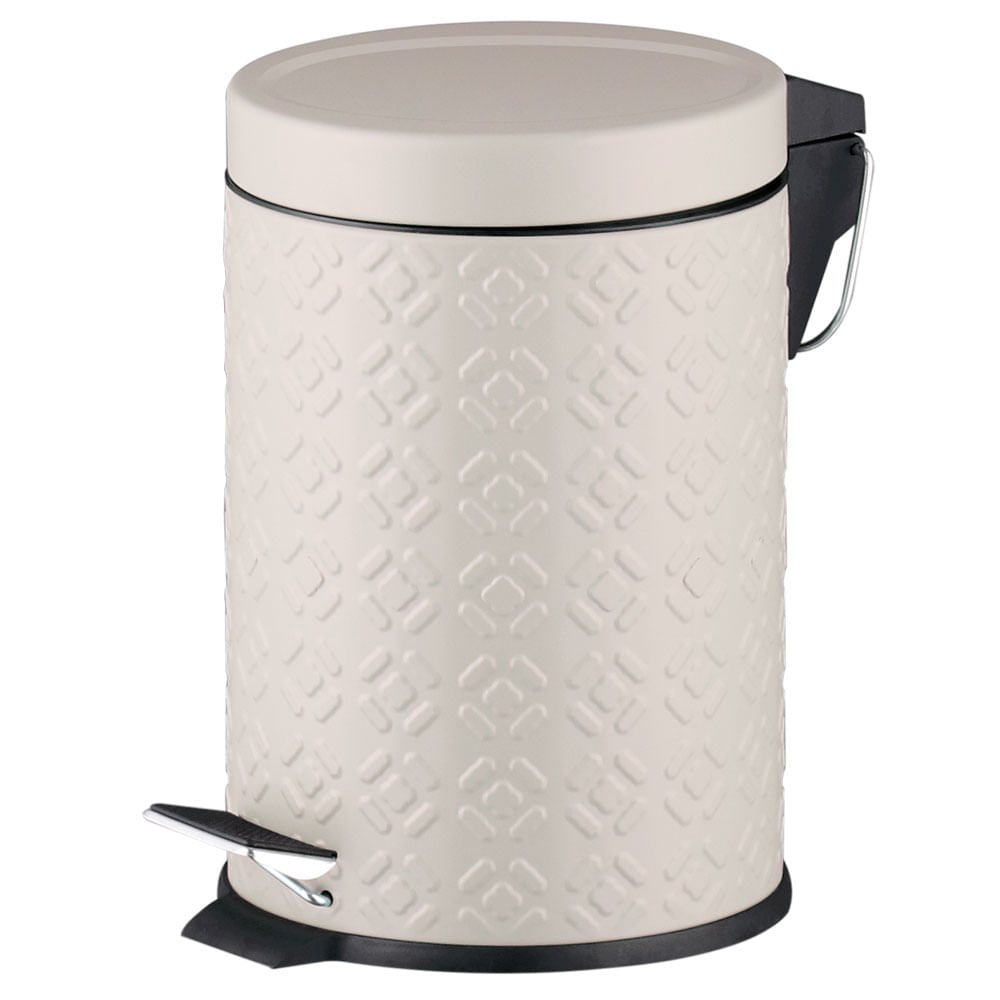 Basurero Krea Pedal Metal 12L Textura Arena