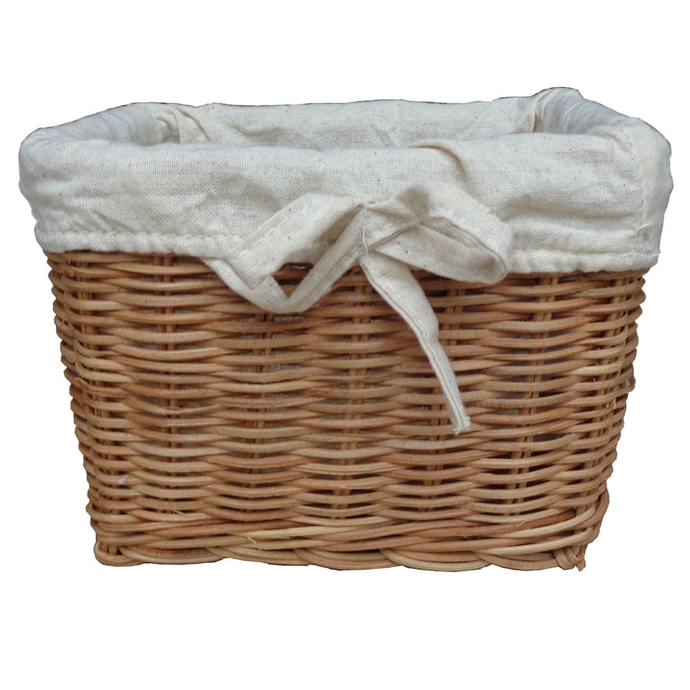 Canasto Krea Organizador Baño Café con Tela S