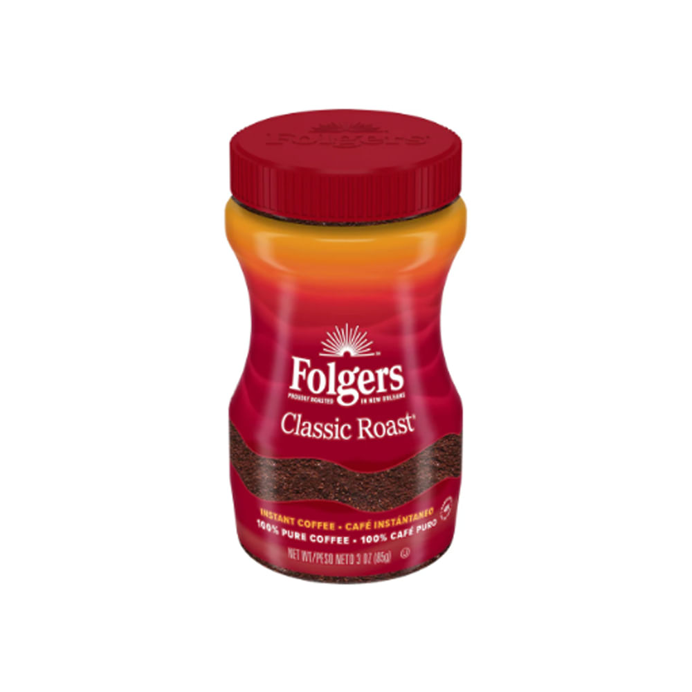 Café Instantáneo Folgers Classic Roast 85g