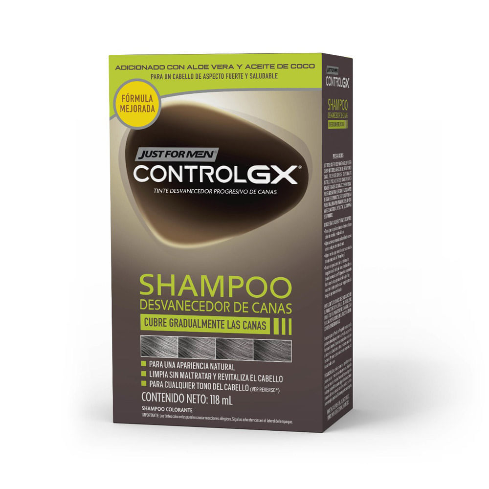 Shampoo Desvanecedor de Canas Just for Men Control Gx 118ml