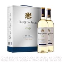 Pack x2 Vino Blanco Verdejo Marqués de Riscal Rueda Botella 750ml