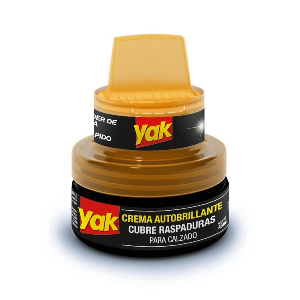 Crema Autobrillante para Calzado Yak Color Negro 45ml
