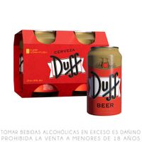 Fourpack Cerveza Duff Lata 330ml