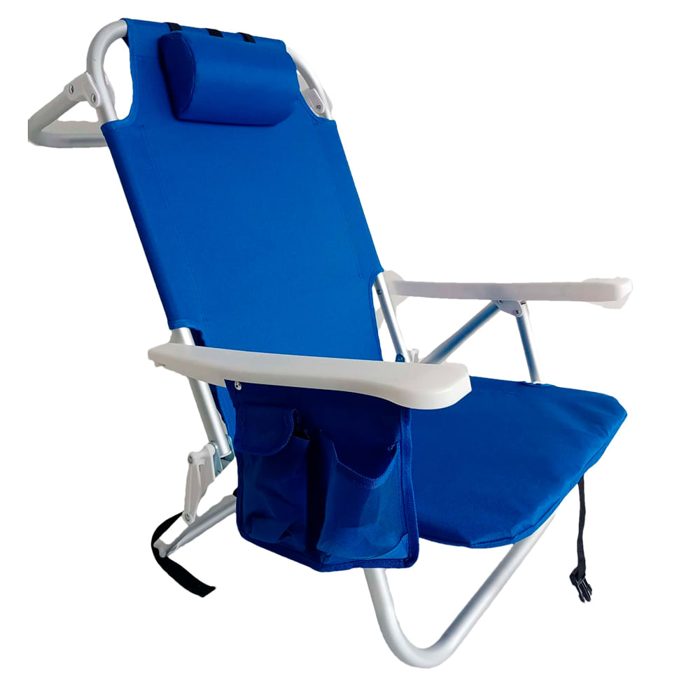 Silla Playa Outzen Aluminio Cool Plus Azul