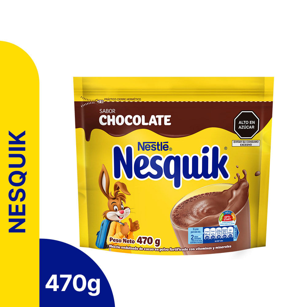 Saborizador de Leche Nesquik Chocolate 470g