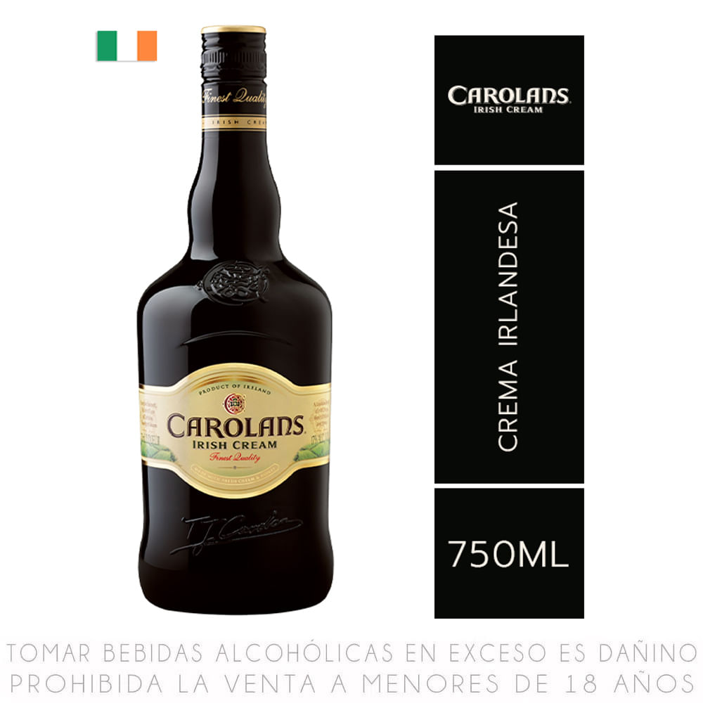 Crema de Licor Irish Cream Carolans Botella 750ml