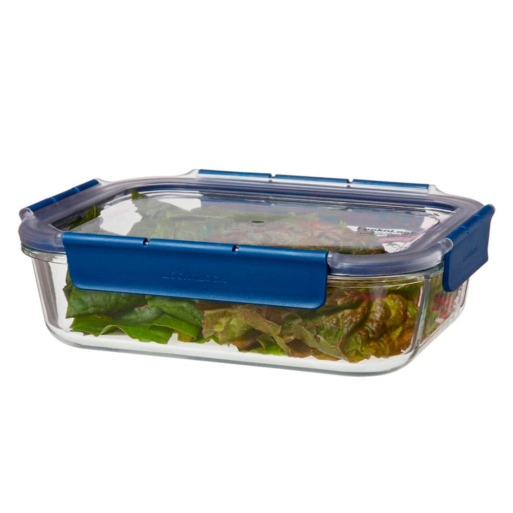 Envase Hermetico Lock&Lock Vidrio L&L Rectangular 1.6L Topclass