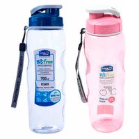 Botella con Soga Azul Rosa Lock & Lock 700ml