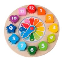Reloj Hape Encaje de Colores de Madera Play Essentials