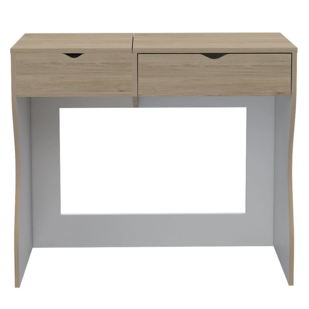 Mueble Tuhome Tocador Perla 2 Cajones Rovere Blanco