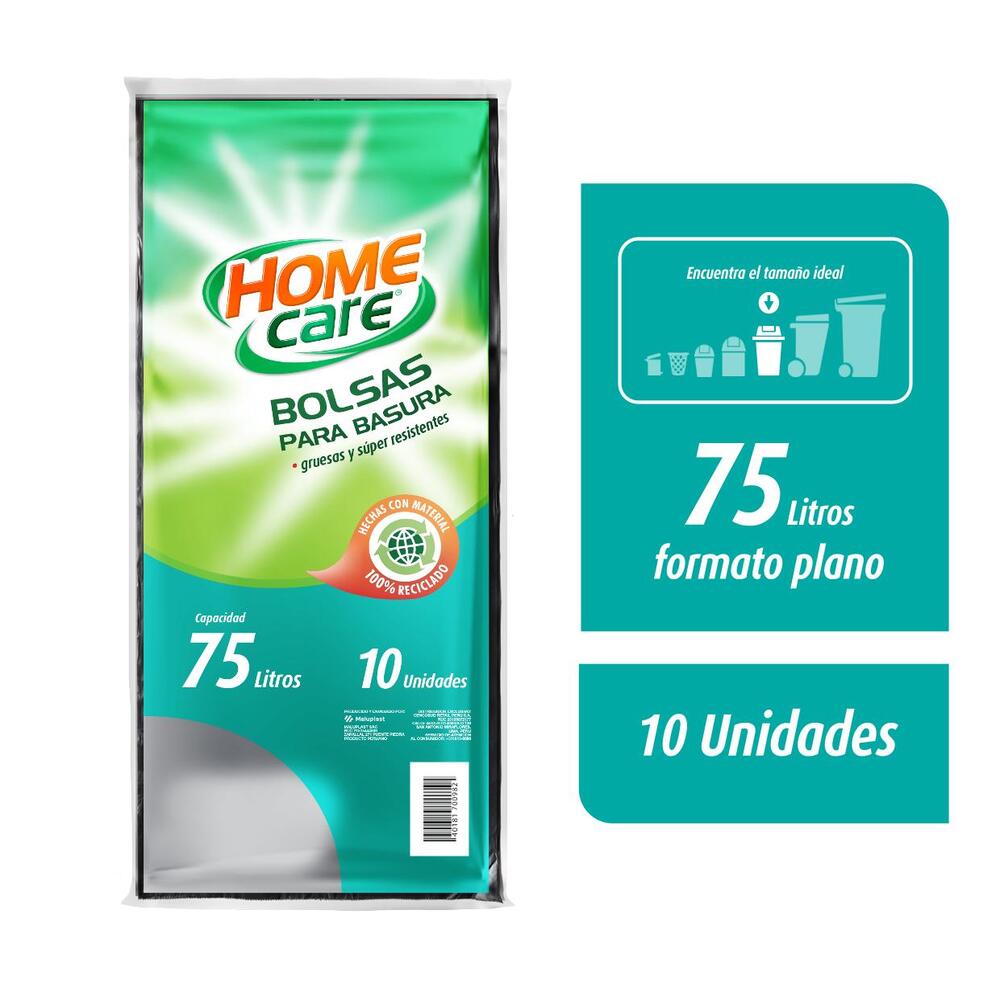 Bolsa de Basura 75L Home Care 10un