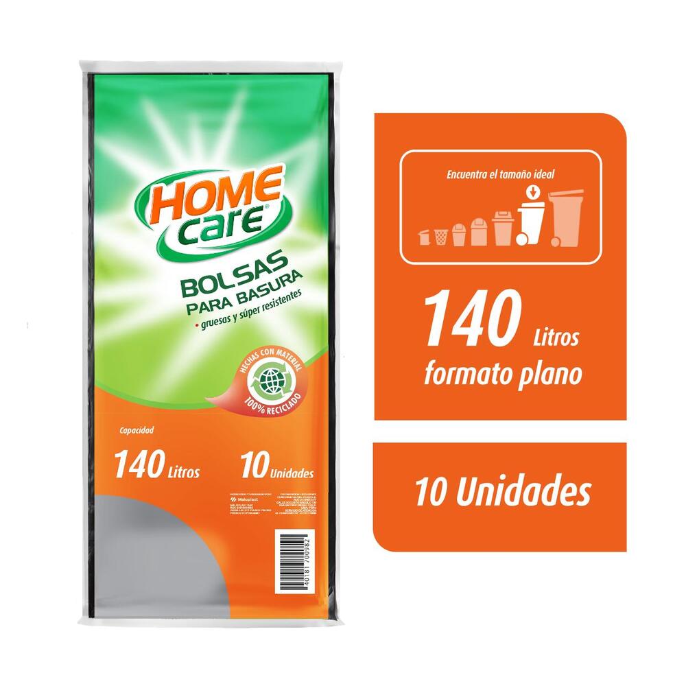 Bolsa de Basura 140L Home Care 10un