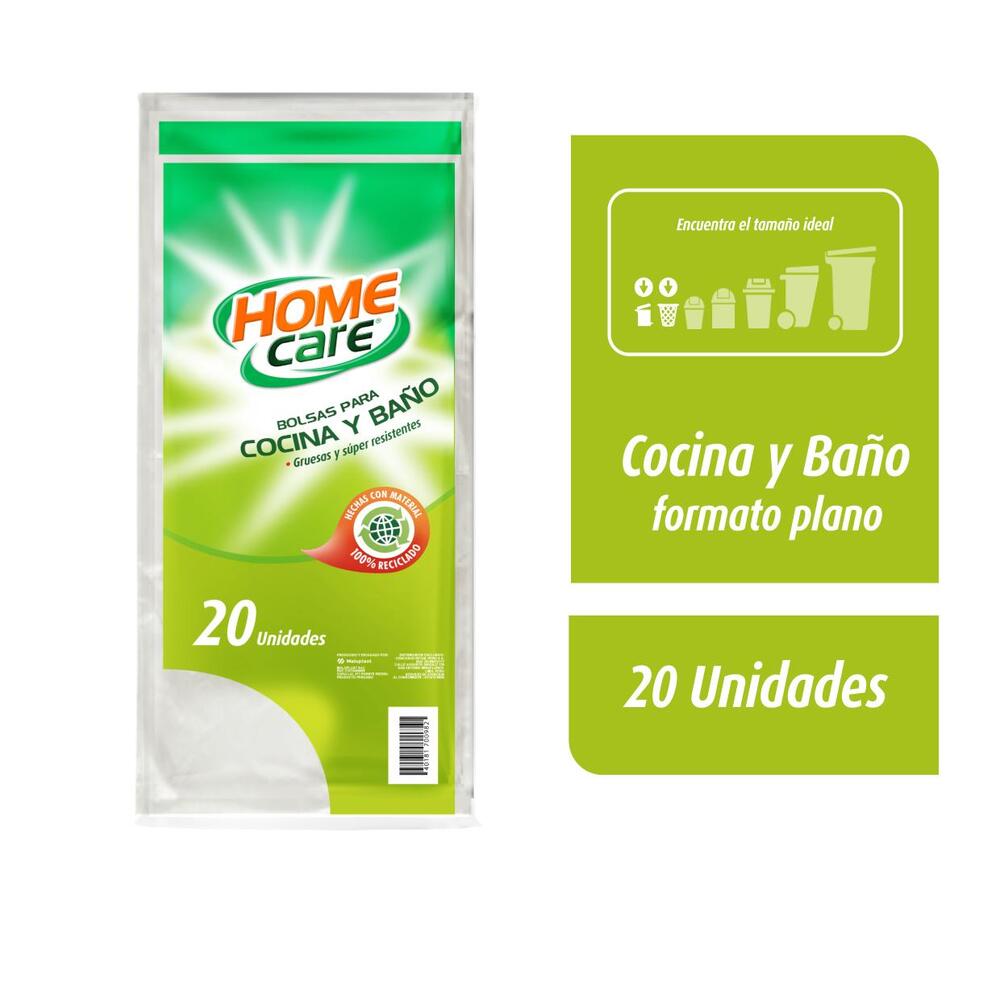 Bolsa de Basura Home Care Cocina y Baño 20un