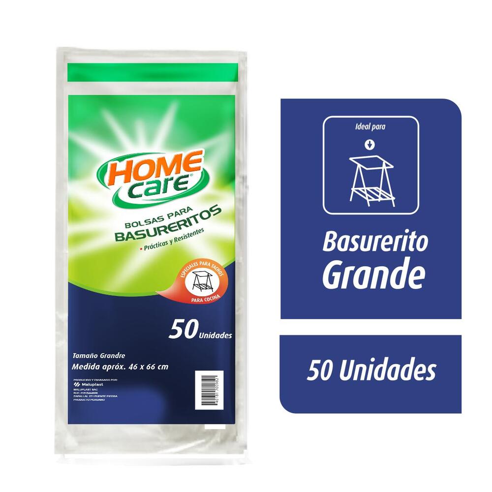 Bolsa de Basura Home Care Basurerito Grande 50un