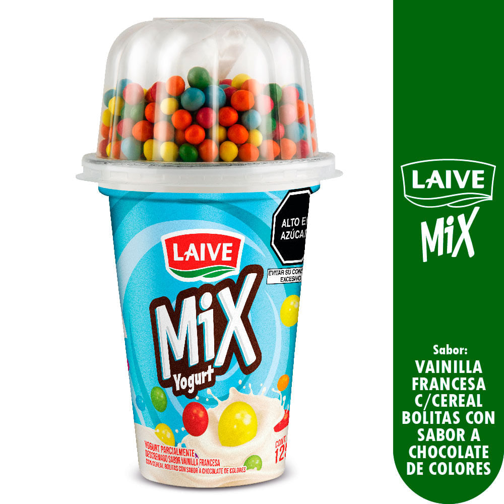Yogurt Mix con Grageas de Chocolate Laive 125g
