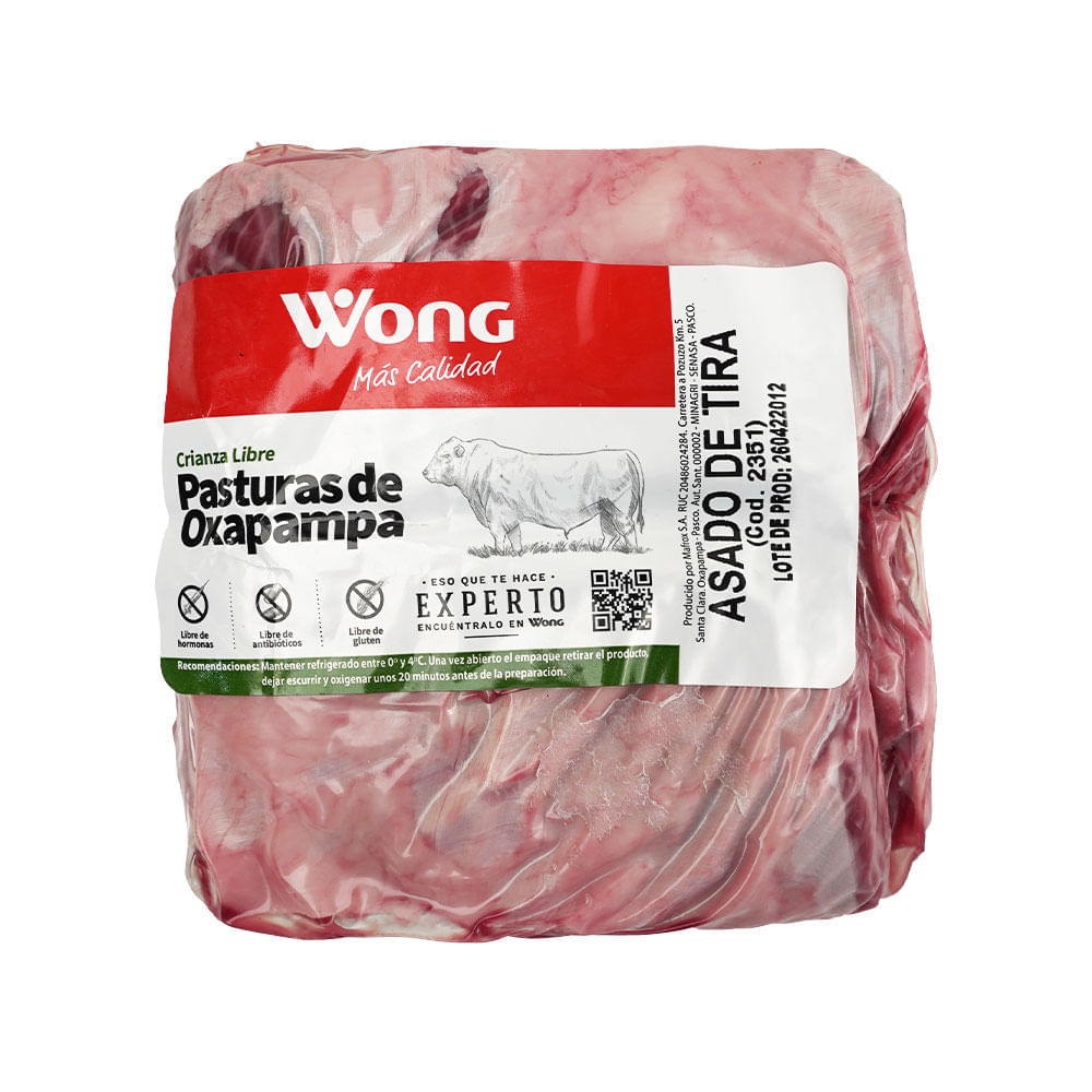 Asado de Tira Sin Hueso Pasturas de Oxapampa x kg