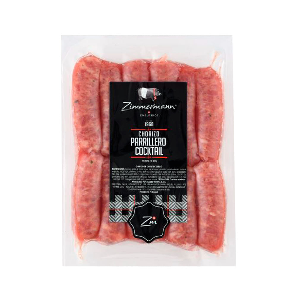 Chorizo Parrillero Cocktail Zimmermann Paquete 300 g