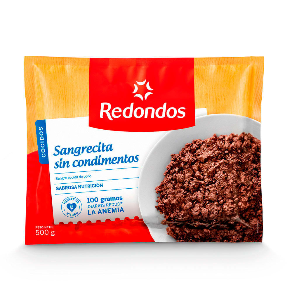 Sangrecita Sin Condimentos Redondos Bolsa 500 g