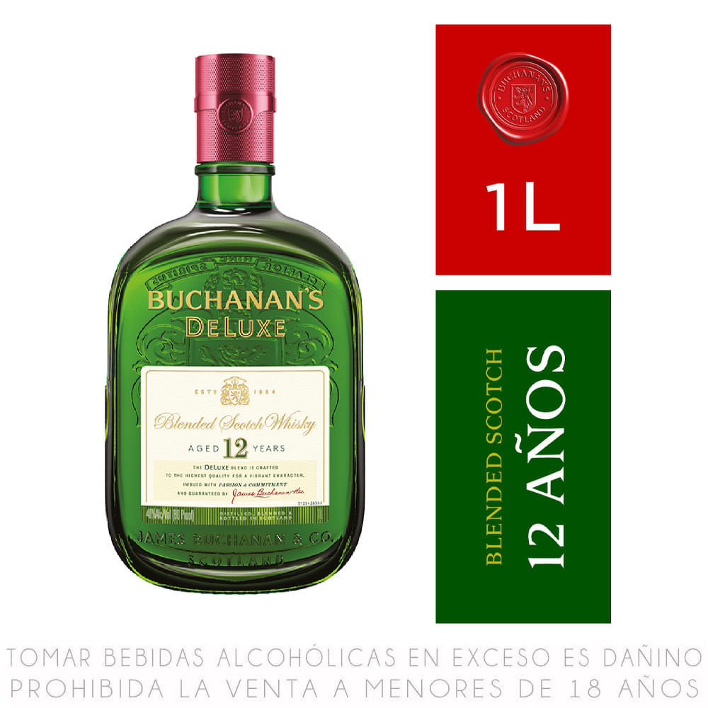 Whisky Buchanan's Deluxe 12 Años Botella 1L