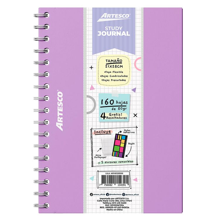 Study-Journal-Artesco-Lila-4-Resaltador-1-351686813 Study-Journal-Artesco-Lila-4-Resaltador-1-351686813