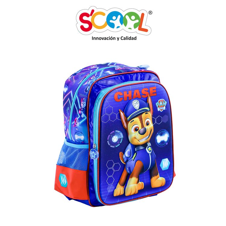 Mochila-Scool-2-Bolsillos-Eva-3D-Satin-Paw-Patrol-1-351687318