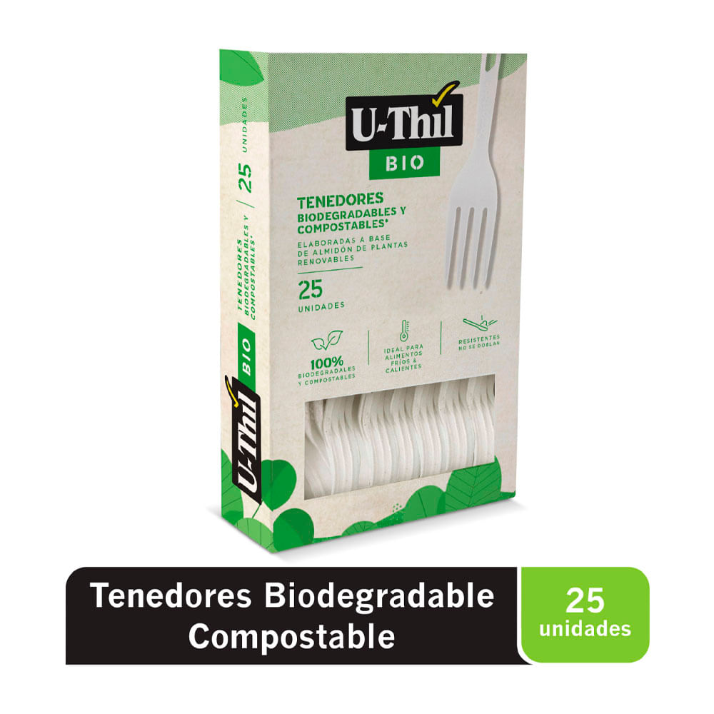 Tenedores Descartables U-Thil 25un