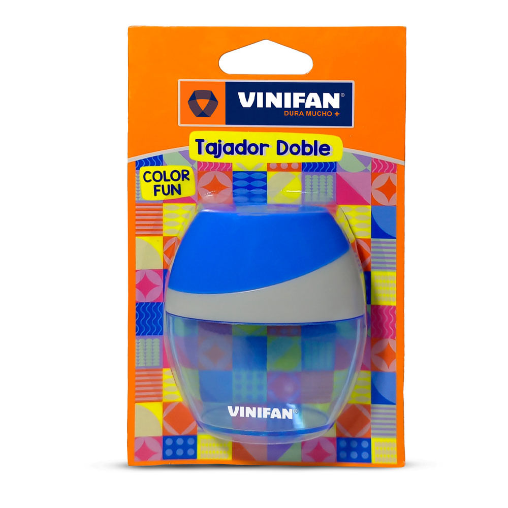 Tajador Vinifan Doble Color Fun con Deposito Blíster 1un