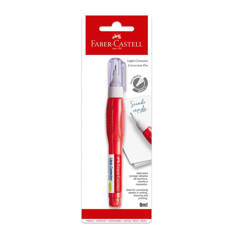 Lápiz Corrector Faber Castell 9ml Gip Blíster 1un