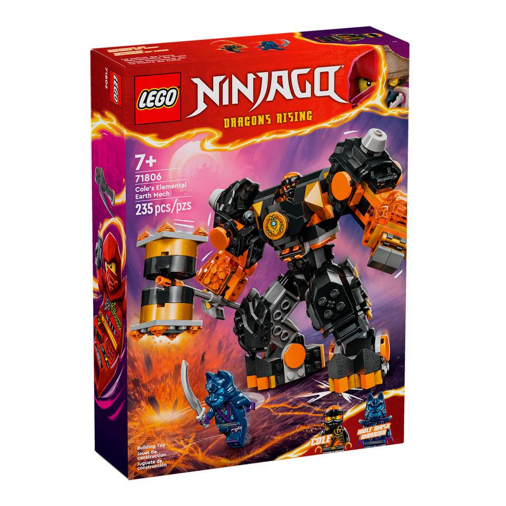 Lego Ninjago 71806 Cole's Elemental Earth Mech 235pzs