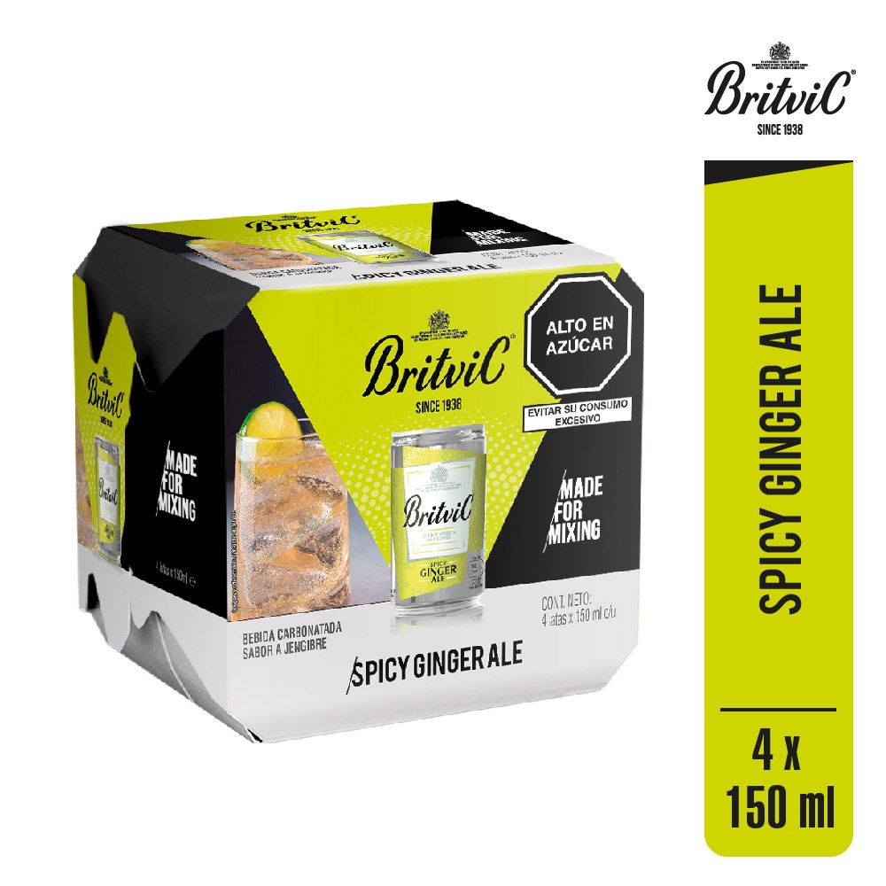 Ginger Ale Britvic Pack 4 Unid x 150 ml