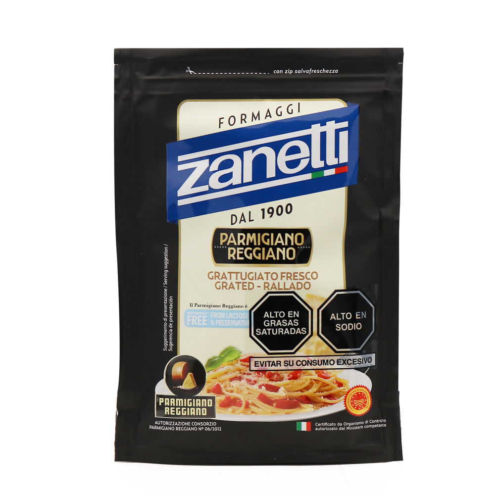 Queso Parmigiano Reggiano Zanetti Rallado 100g