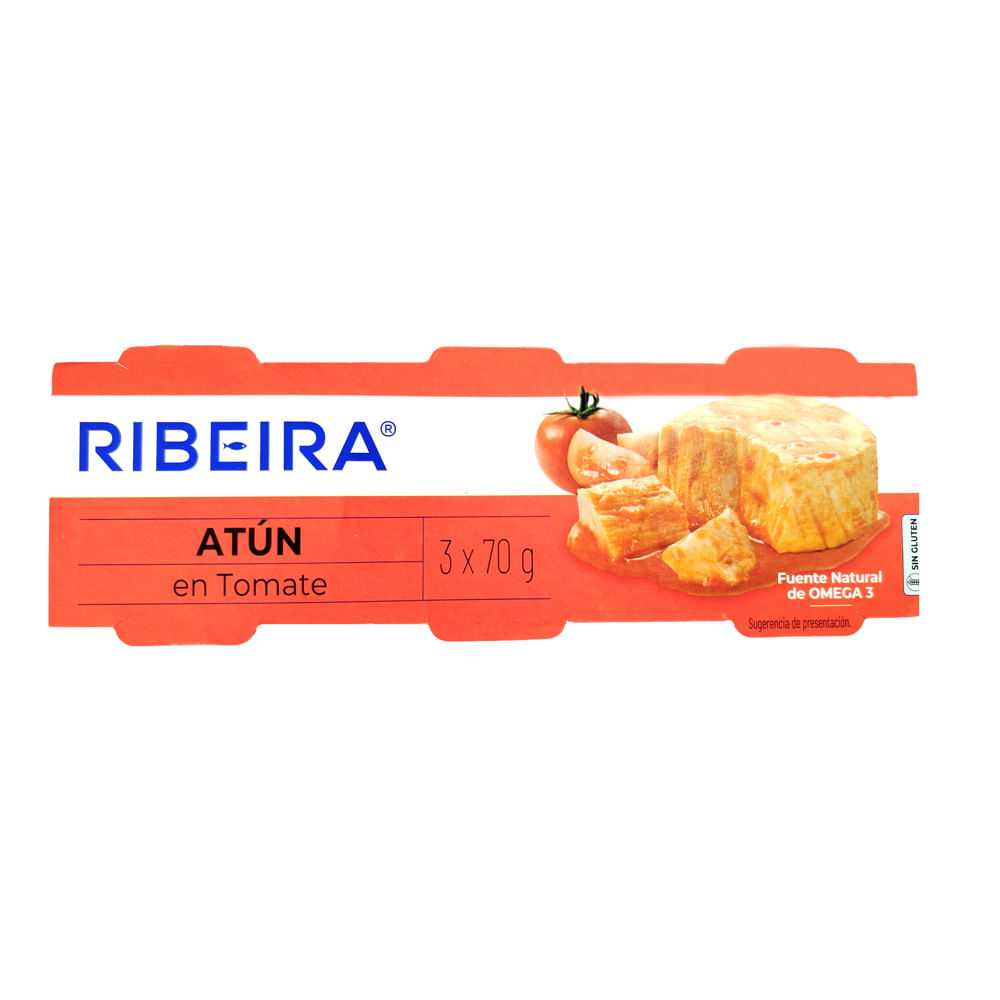 Tripack Atún en Tomate Ribeira 70g