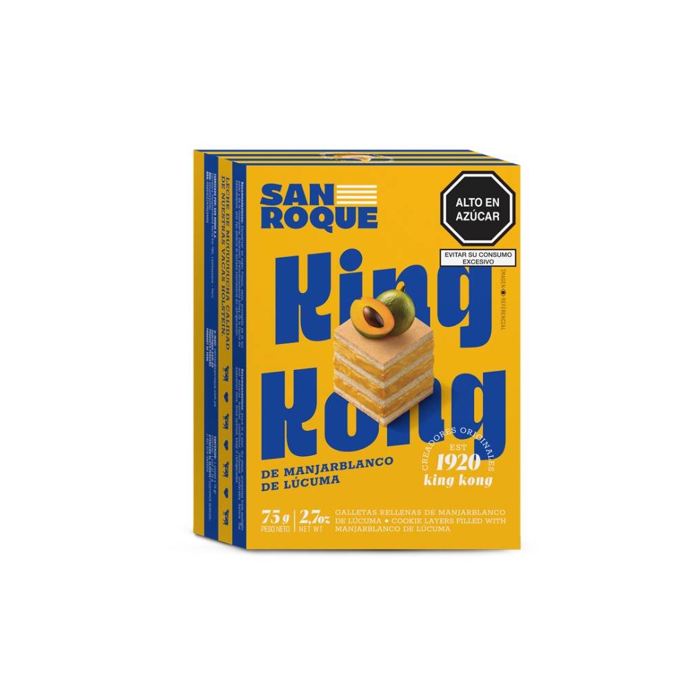 King Kong San Roque Manjarblanco de Lúcuma 75g