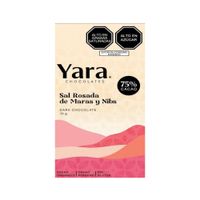 Chocolate Oscuro Sal Rosada de Maras y Nibs 75% Yara 70g