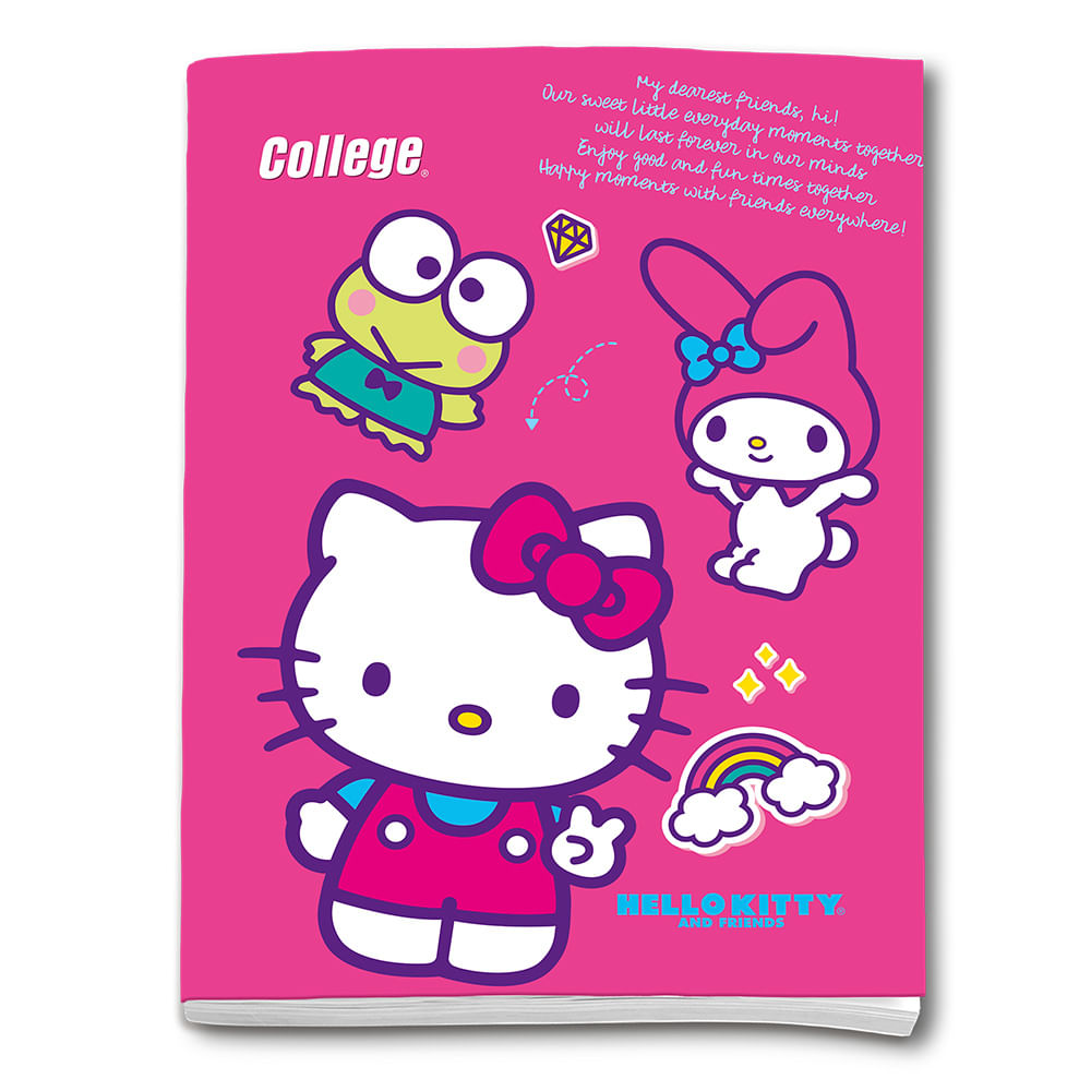 Cuaderno College Rayado Hello Kitty y Amigos