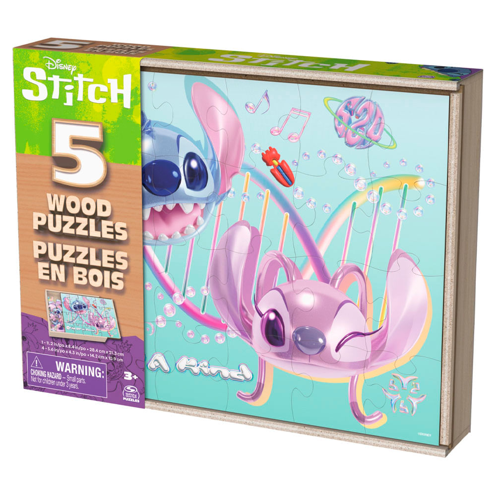 Pack x5 Rompecabezas de Madera Stitch