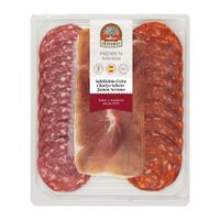 Tapas Luis Oliveras 120g: Salchichón Extra + Chorizo Selecto + Jamón Serrano