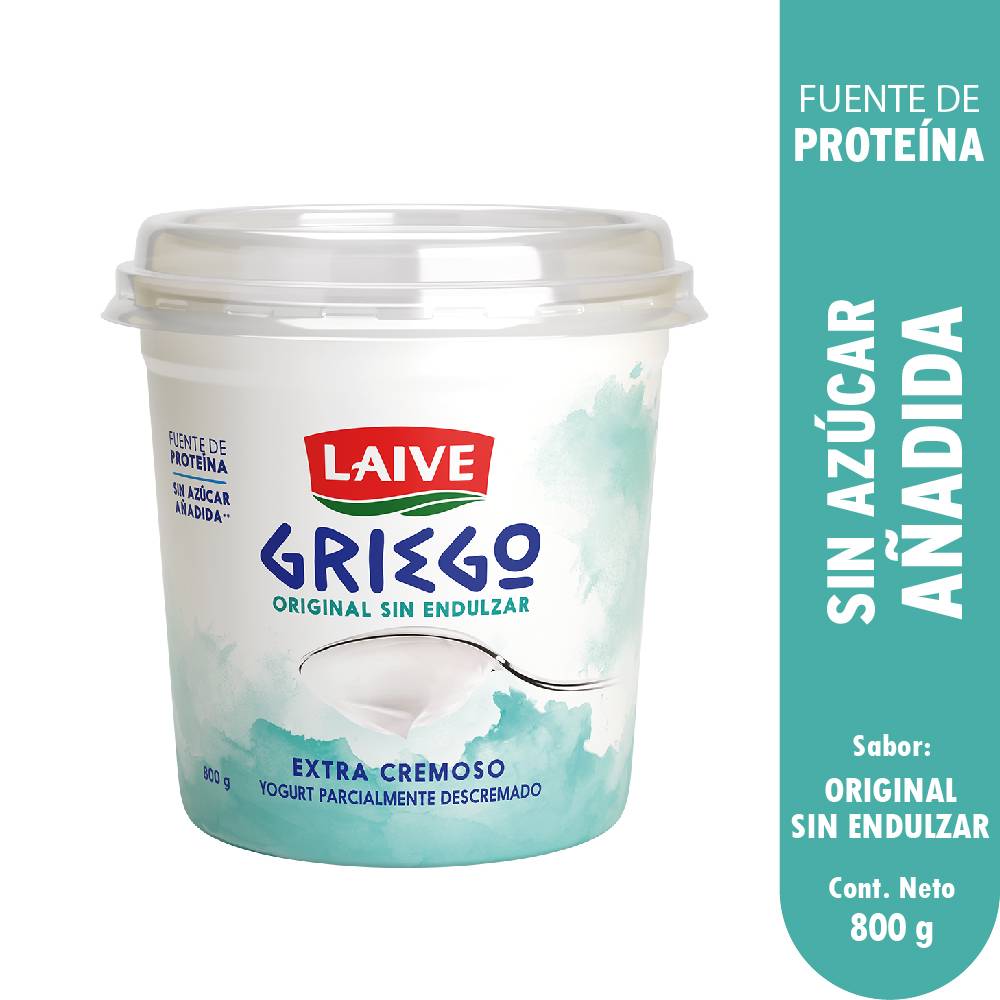 Yogurt Griego LAIVE Original sin Endulzar Pote 800g