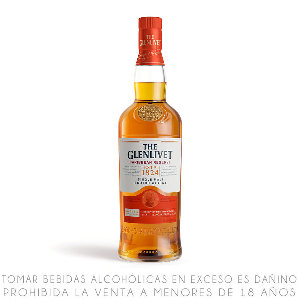 Whisky The Glenlivet Caribbean Reserve Botella 700ml